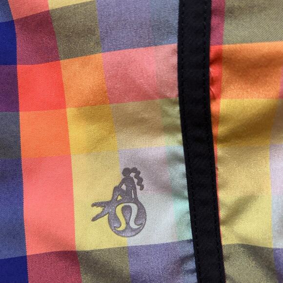 Lululemon Seawheeze 2013 Plaid Tracker Shorts 4 Running Mermaid Sasquatch Rare - Picture 2 of 5
